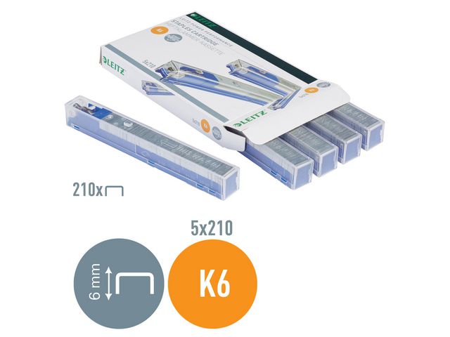 Häftklammerkassett LEITZ K6 26/6 5/fp